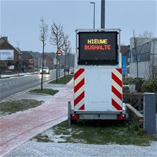 50 km/u aan vernieuwde bushalte Tussenstraat - Hechtel-Eksel
