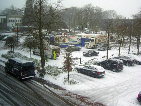 Sneeuw op het Michielsplein - Hamont-Achel