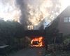Hamont-Achel - Zware schade aan auto en carport bij brand