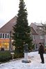De kerstboom staat er