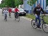 Massa fietsers op Teutenroute
