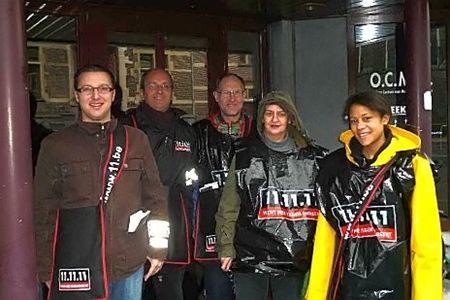 11.11.11-actie in de regen - Neerpelt