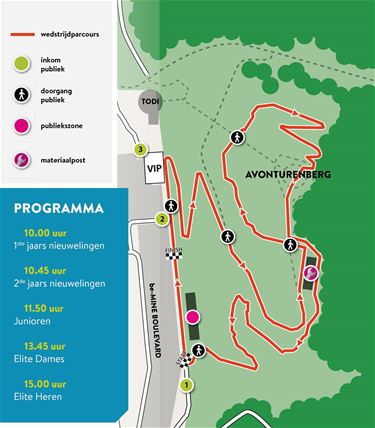 Avonturenberg afgesloten voor veldritwedstrijd - Beringen