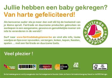 Beringen gaat fairtrade babyplanner promoten - Beringen