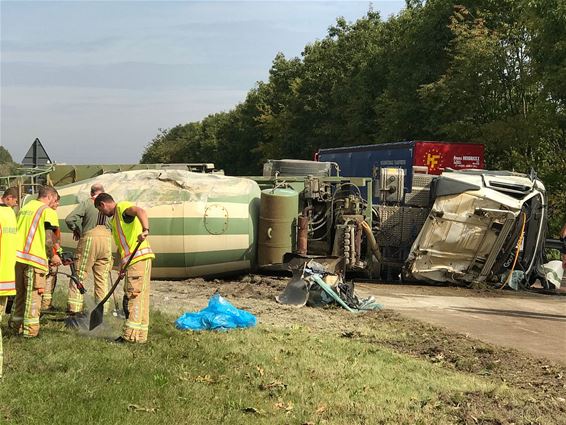 Betonmixer gekanteld - Overpelt