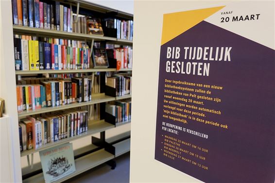 Bibliotheken enkele dagen dicht - Pelt