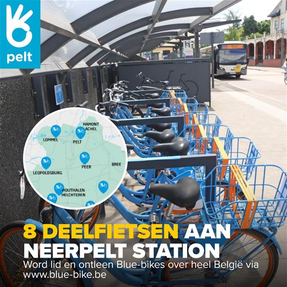 Blue-bike deelfietsen nu ook in Pelt - Pelt
