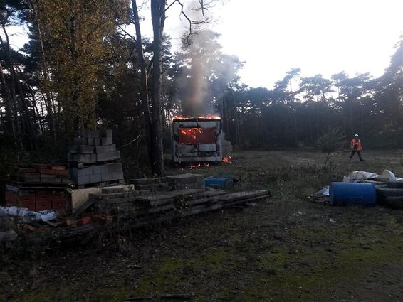 Bouwkeet uitgebrand - Neerpelt