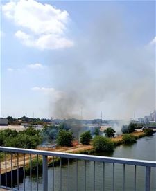 Brand aan kanaal - Lommel