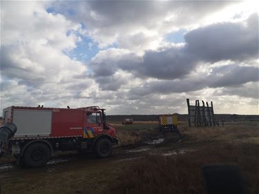 Brandoefening op schietterrein