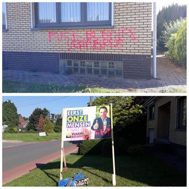 Brandstichting en vandalisme door verkiezingen - Beringen