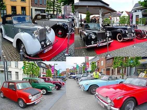 Britse oldtimers op de rode loper - Peer