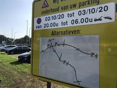 Carpoolparking wordt gereinigd - Beringen