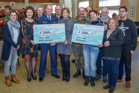 Cheques van CBOS Noord voor het goede doel - Leopoldsburg