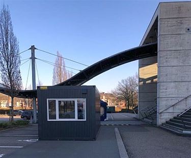 Containerunits bij het Mariaziekenhuis