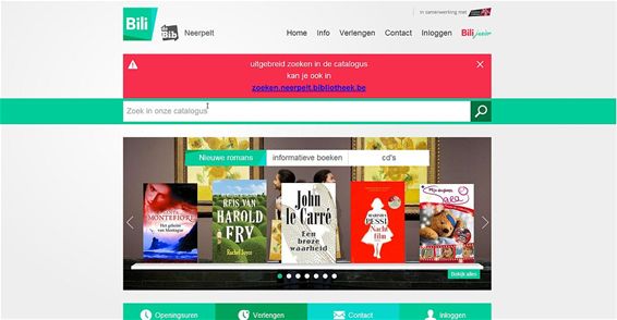 De bib heeft een eigen website - Neerpelt