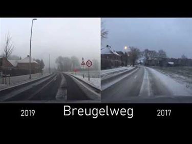 De Breugelweg in 2017 - en in 2019 - Pelt
