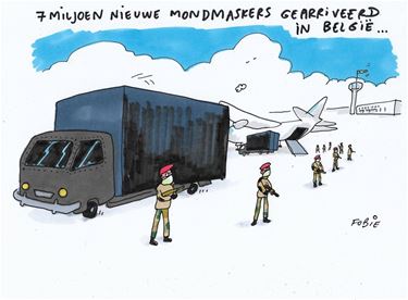 De mondmaskers zijn aangekomen...