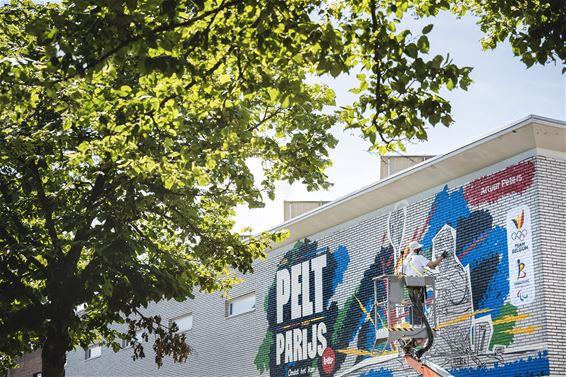De muurschildering van Artuur Peters - Pelt