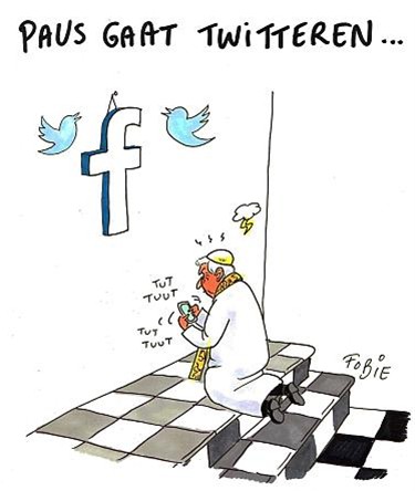 De paus gaat twitteren...