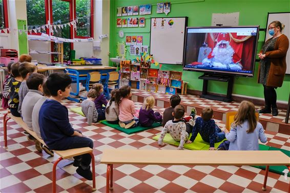 De Sint kwam digitaal in ‘t Klavertje - Beringen