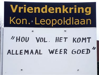 De woorden van Martine op het bord... - Lommel