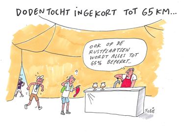 Dodentocht ingekort door hitte