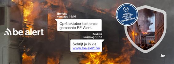 Donderdag nationale testdag BE-alert - Lommel