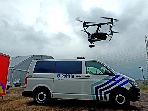 Drone-team van politie op Rampage Open Air - Lommel