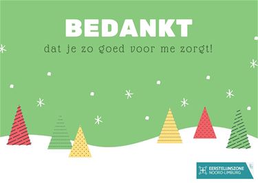 Een kerstkaartje voor de zorgverleners