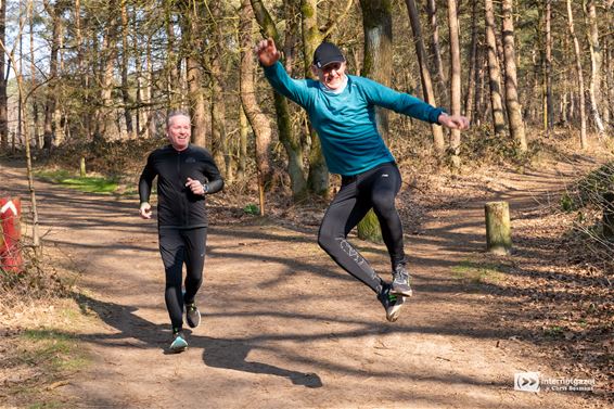 Een sprongetje van plezier, bij Teutenbosloop - Lommel