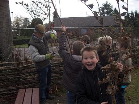 Een vlechtwand in de Robbert - Hamont-Achel