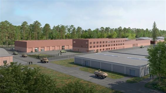 Eerste steenlegging nieuwe gebouwen Defensie - Leopoldsburg