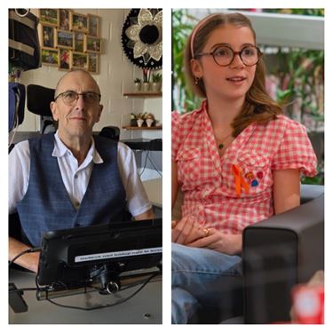 Elise en André als BeHeroes naar defilé - Beringen