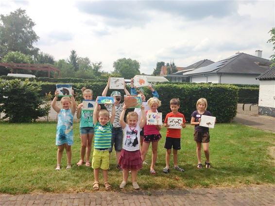 Erg leuke workshops 'Prehistorisch schilderen' - Lommel