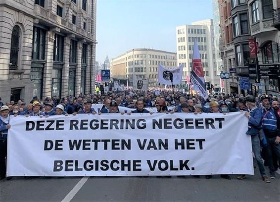 Ex-mijnwerkers betogen in Brussel - Houthalen-Helchteren & Beringen