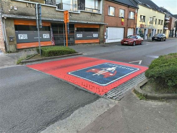 Extra markeringen fietsstraat Koersel - Beringen