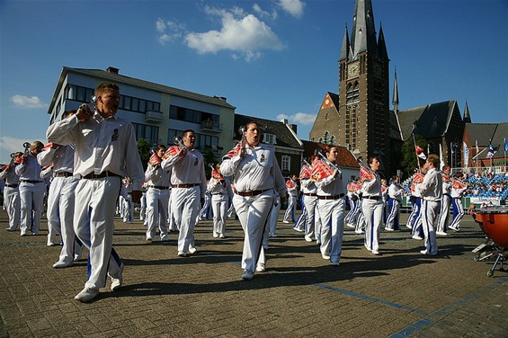 'Fanfarenzug Strausberg' traint hier voor WMC - Hamont-Achel