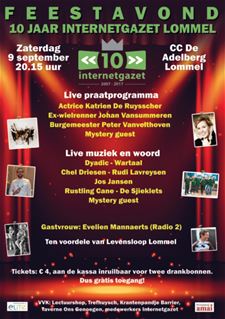 Feestavond 10 jaar Internetgazet: koop nu kaarten - Lommel