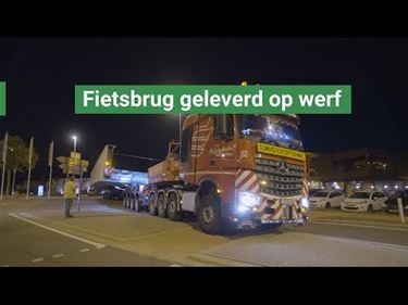 Fietsbrug afgeleverd