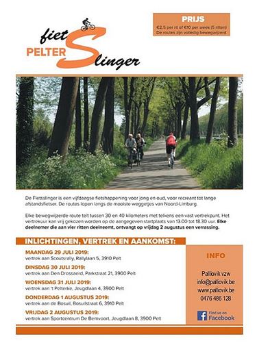 Fietsslinger start maandag - Pelt