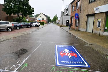 Fietszone in centrum Beverlo - Beringen