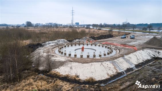 Funderingswerken voor 12 nieuwe windturbines - Lommel