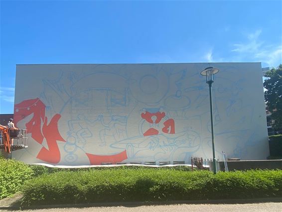 Gigantische muurschildering Kardijk Beverlo - Beringen