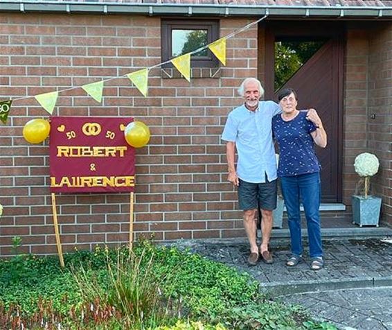 Gouden bruiloft in de  Weldadigheidsstraat - Lommel