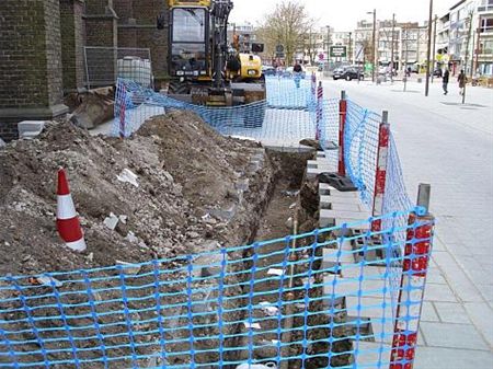 Graafwerken in de... Kerkstraat - Neerpelt