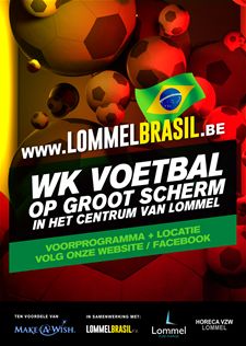 Groot scherm op Marktplein voor WK voetbal - Lommel