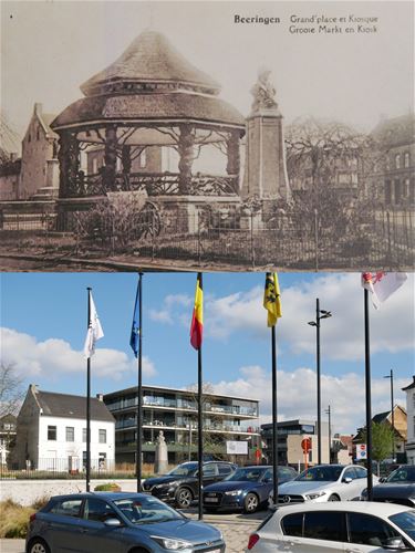 Grote markt met kiosk - Beringen