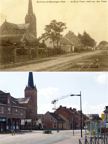 Halte van den tram in Paal - Beringen