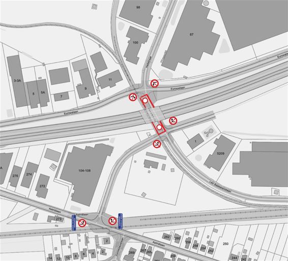 Haltstraat onder Noord-Zuidbrug 4 dagen afgesloten - Pelt